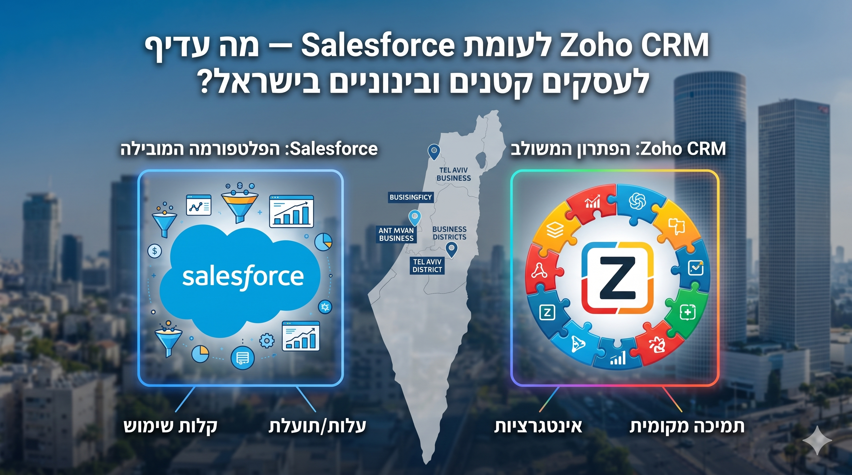 Zoho CRM vs. Salesforce — which is better for small and medium businesses in Israel?