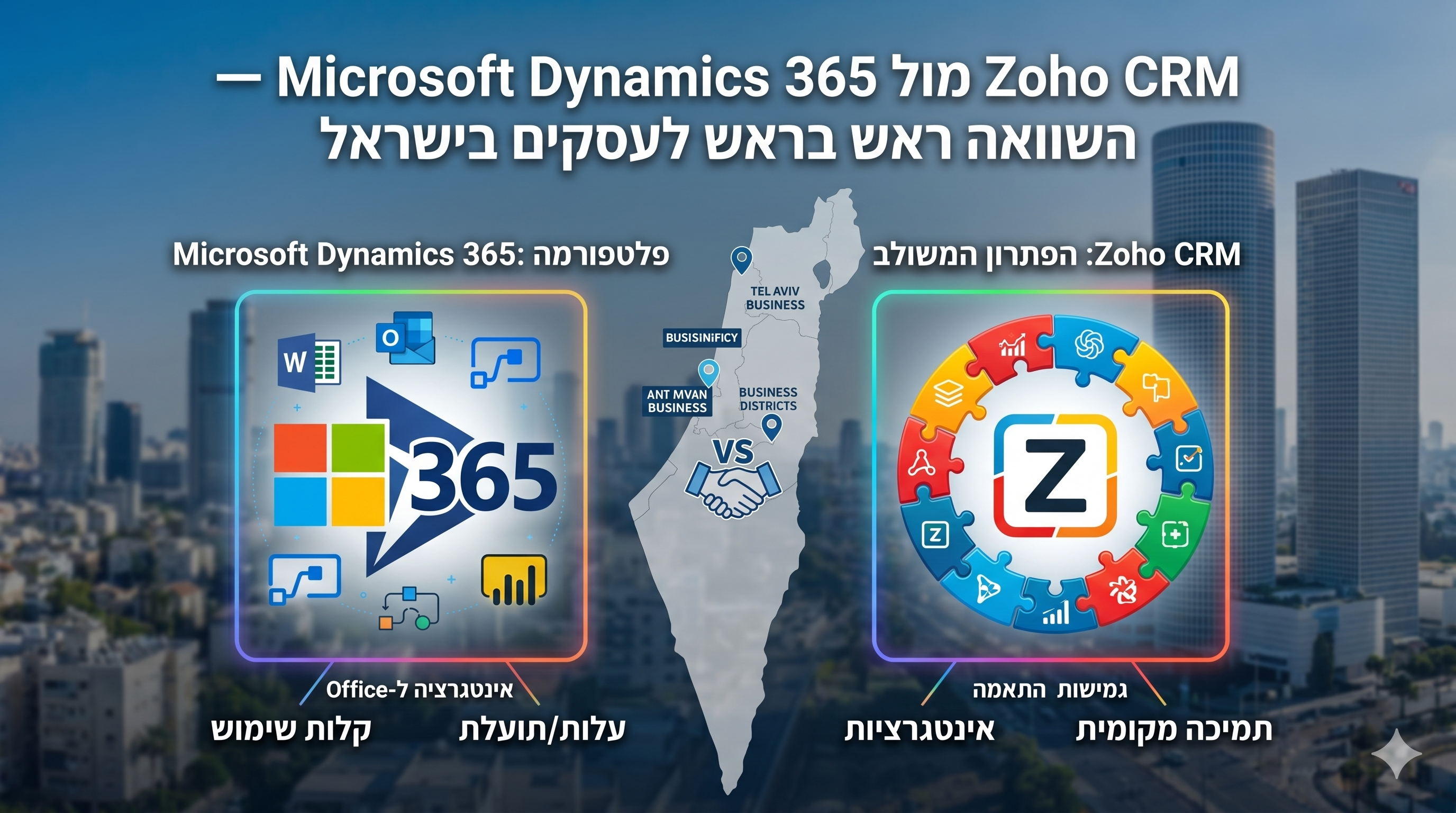 Zoho CRM vs. Microsoft Dynamics 365 — a head-to-head comparison for businesses in Israel